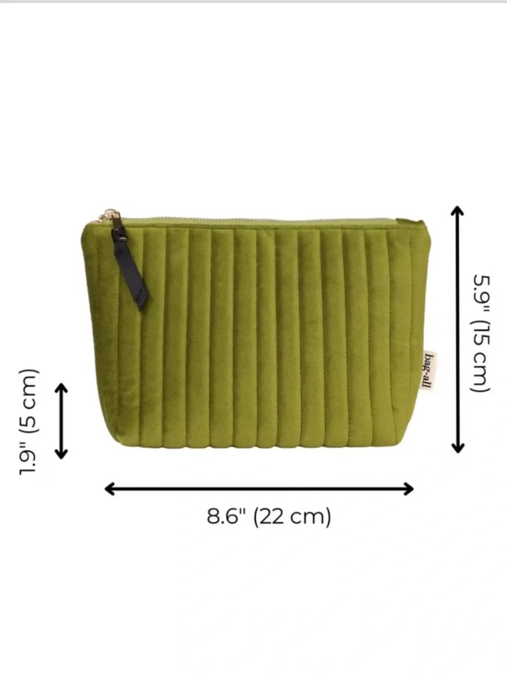 NIB : My Make Up Bag - Green Velvet | Bag All